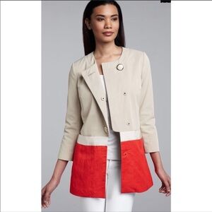 Badgley Mischka Alexa Colorblock Jacket Size Medium